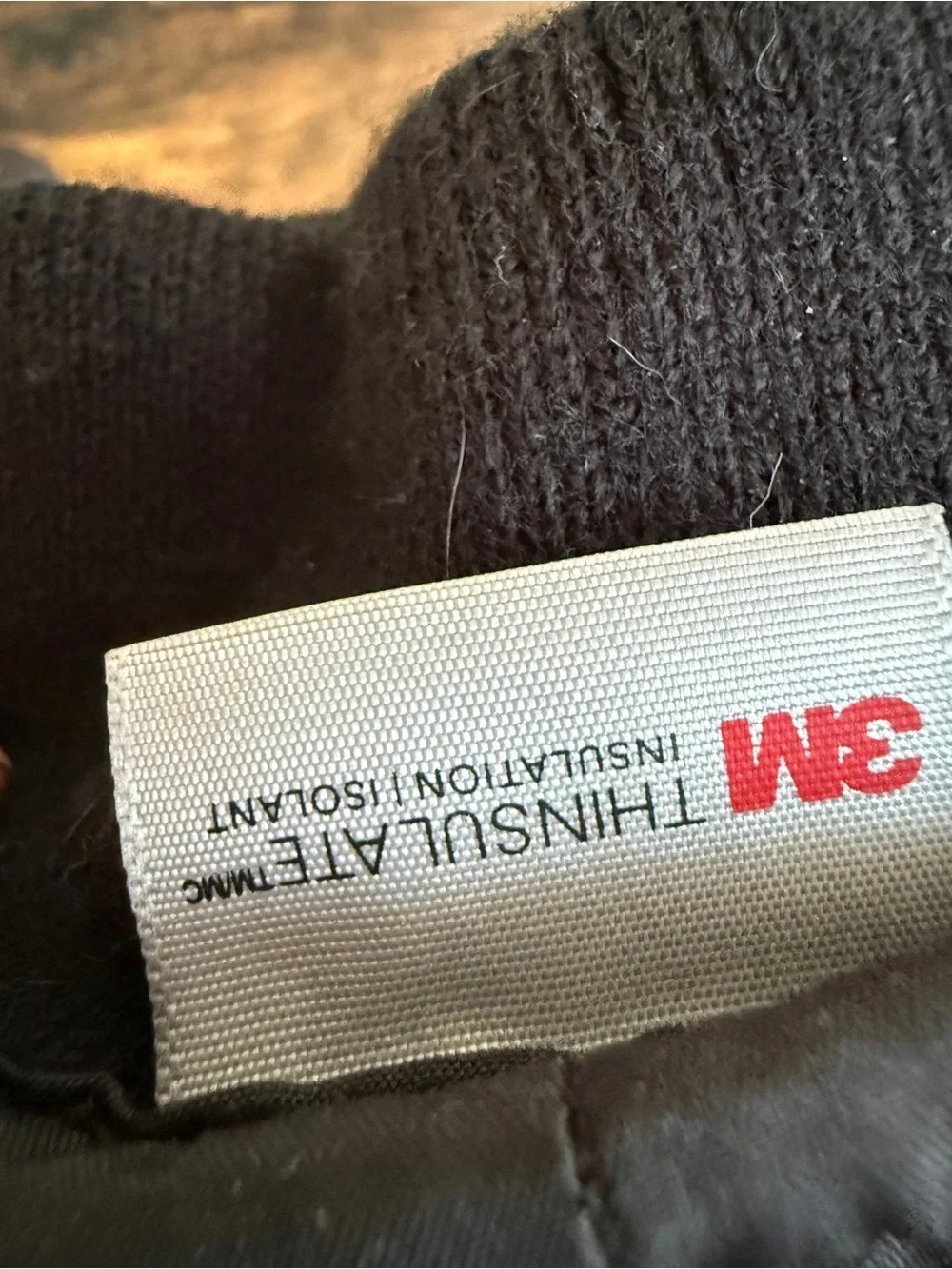 Kid’s 3” 3M Thinsulate Black Insulated Winter Gloves with Knit Cuff
